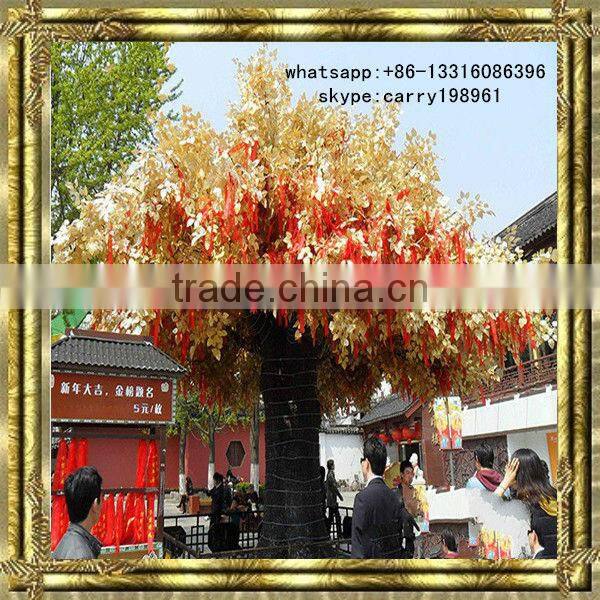 LXY072037 ornamental foliage plants gloden artificial wish banyan tree