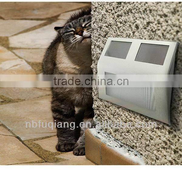 FQ-529 modern wall mounted stainless steel garden solar stair step lights with CE and ROHS certificates