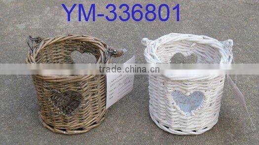 grey willow heart mosaic metal candle holders