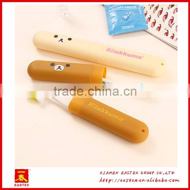 hot sell good quality cut cartoon Plastic toothbrush case portable travel toothbrush case