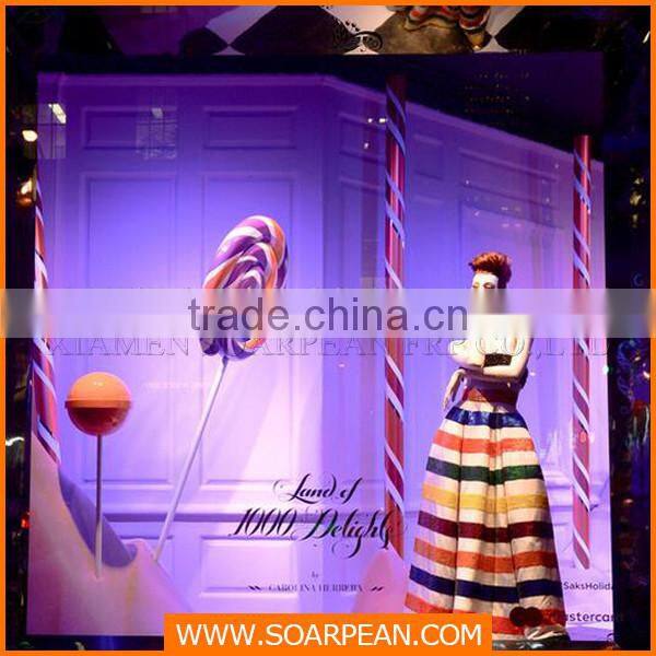 Fiberglass retail window display candy display prop