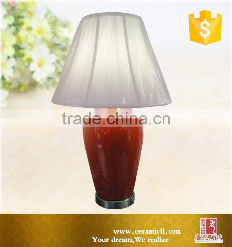 Light pink cherry color design ceramic table lamp