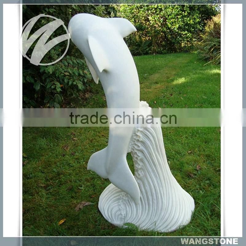 Garden Statue Cute Stone Dolphin Sculpture