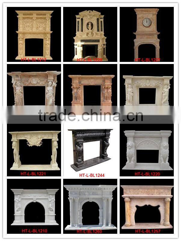 Cheap Carved Natural Stone Marble Fireplace Hearth