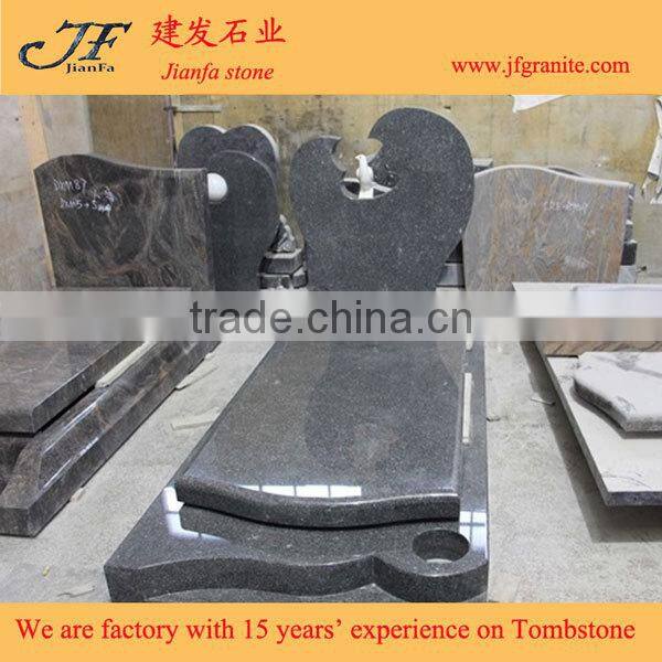 Chinese Green Granite Headstones Simple Design