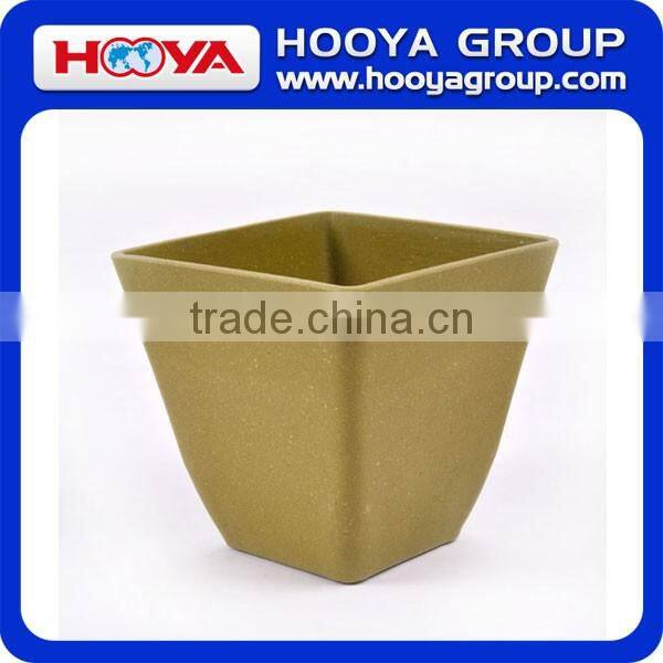 Assorted Colors Bamboo Biodegradable Bamboo Fiber Tapered Square Mini Planters Garden Flower Pots Plant Pot
