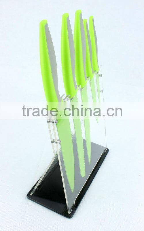 Acrylic knife stand for kitchen knife set (554-355-389)