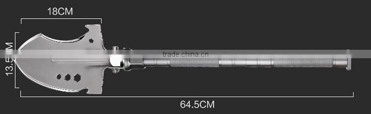 Wholesale car folding multifunction survival folding multi purpose shovel