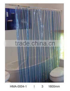 PVC waterproof plastic shower curtain designs