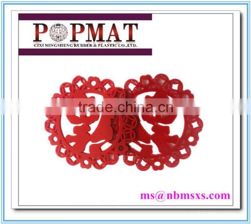 High quality heat insulation beer clear glass coaster