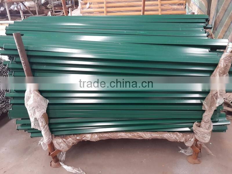 Square tube adjustable steel guardrail for scaffolding