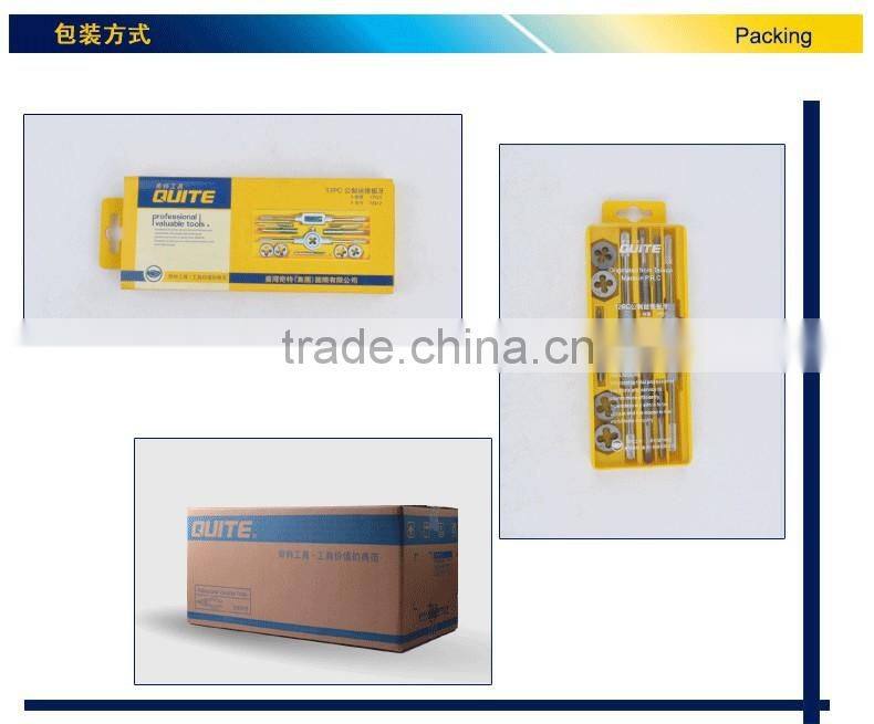 tap and die set with 12pcs hand taps and dies taps china