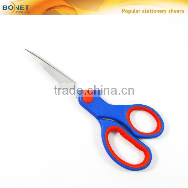 SST0027 6-1/4" stationery PP+TPR rubber plastic handle office scissor