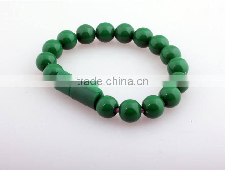 USB Beads Shape Bracelet Charging Data Transfer Line For Phone
