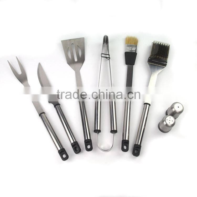 8pcs stainless steel BBQ tool set with aluminum case