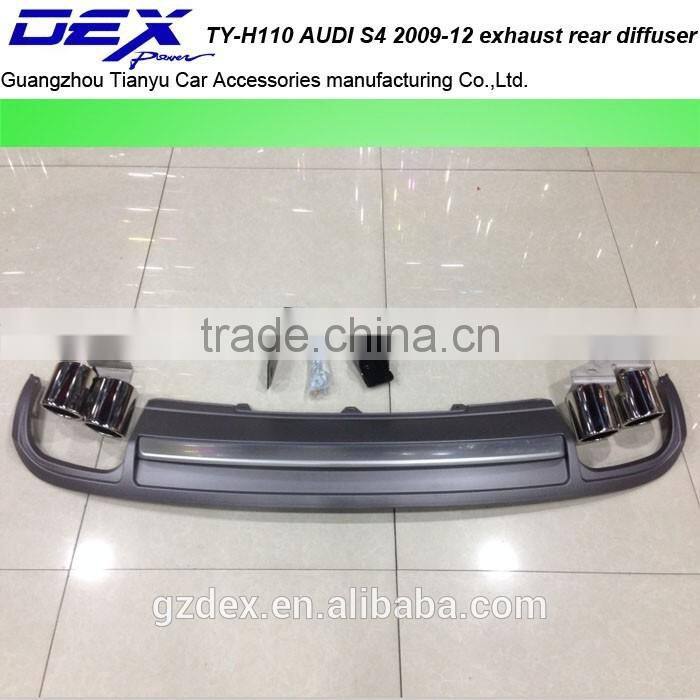 Auto body parts rear diffuser with exhaust tip for a~udi s4 2009-12