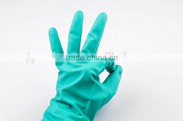 Green Nitrile Washing Up Household Rubber Gloves