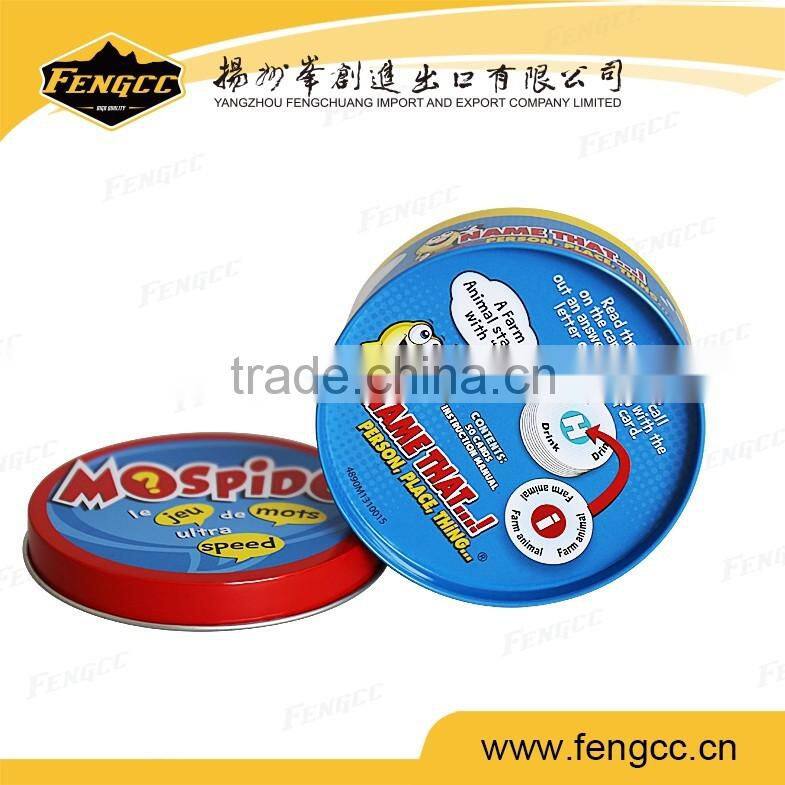 Promotion customized size Round small metal tin box for candy and cookies