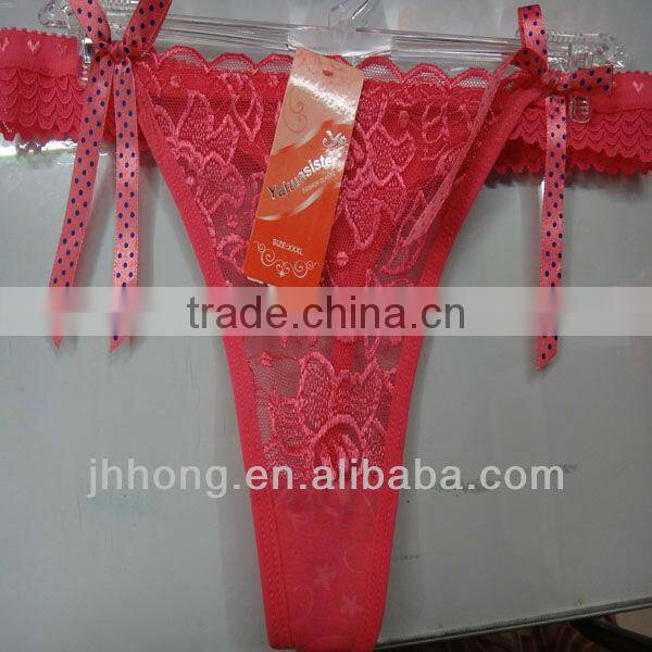 Sexy ladies underwear with dot bow/gauze