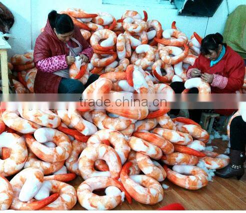 UCHOME Cute plush shrimp stuffed plush neck pillow wholesale funny neck pillow