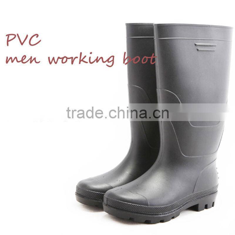 green color fishing and working pvc boots wholesale