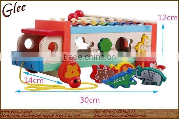 Lovely animal music toy wood xylophone for kids