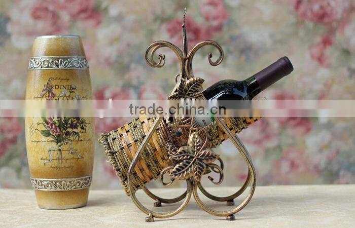 Europran style iron wine rack