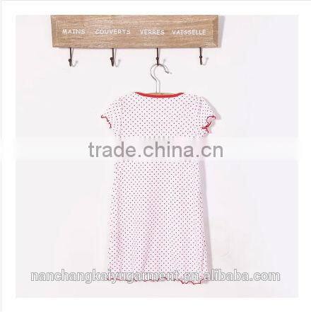 little girl dots printed 100% cotton nightgown