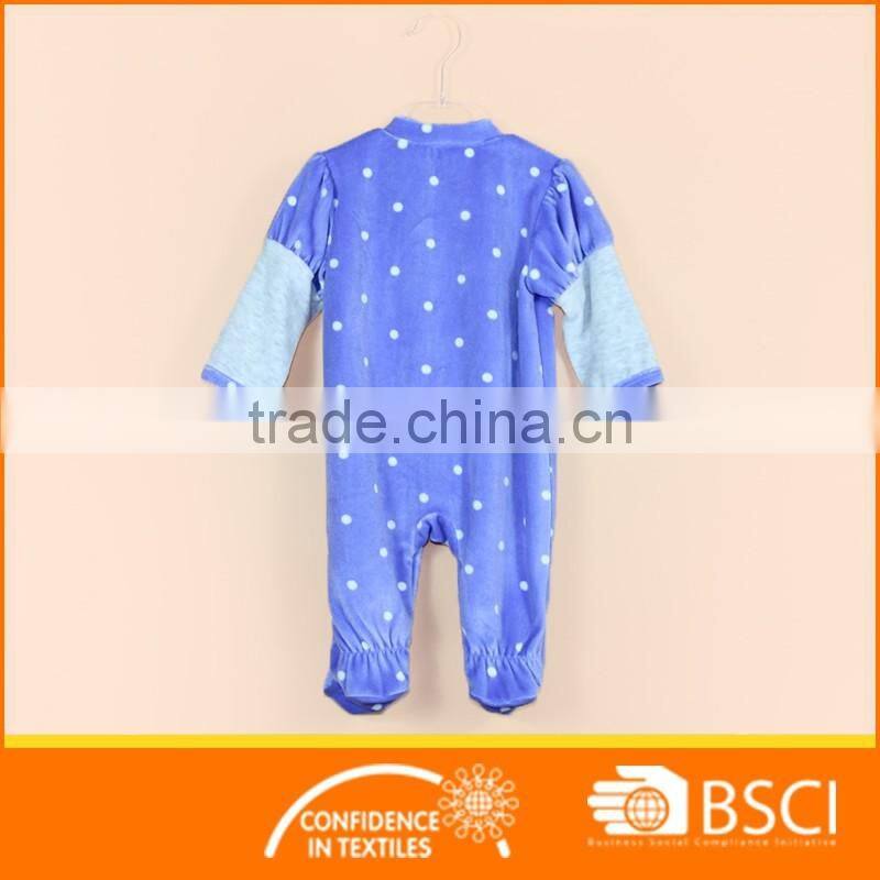 Latest Velvet Long Sleeve Baby Girl romper
