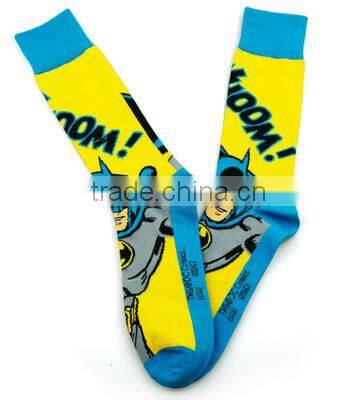 men's fashion beautiful socks with superman