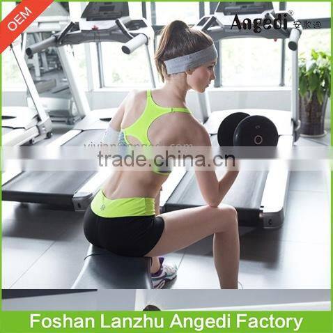 2016 Hot Sexy Woman Sport Top Fitness Running Gym Jogging Racerback Bra with Padded Underwear & Tennis Vest Crop Top