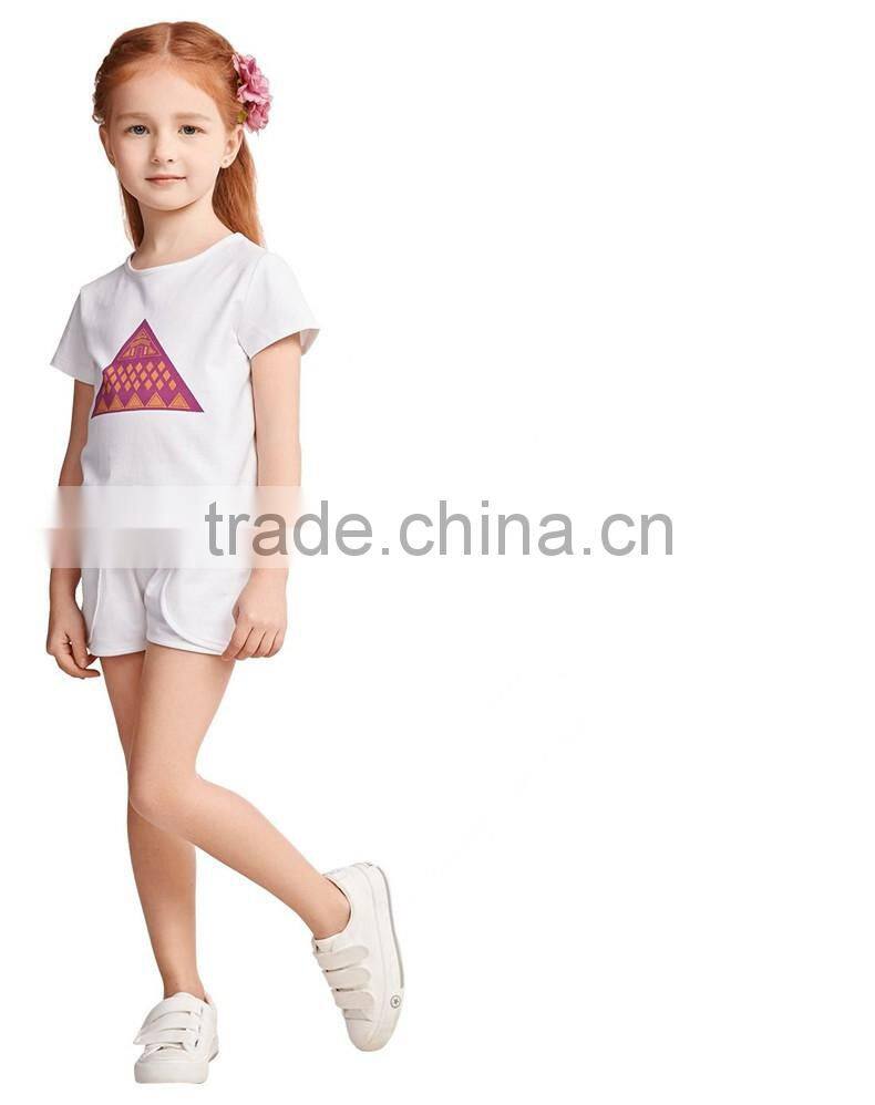 custom graphic printing cheap children online sale girls t shirt suit dress