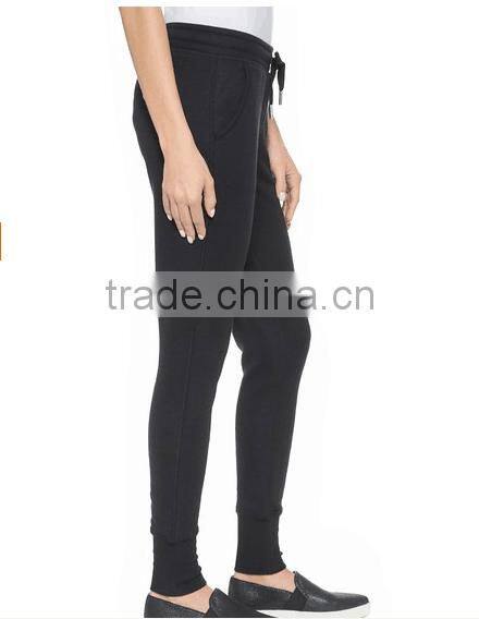 Fashion cultivate one's morality Button placket sweatpants with rib bottom and elastic waistline