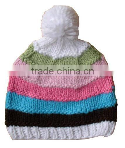 lovely fashion & popular knitted winter 100%acrylic baby hats