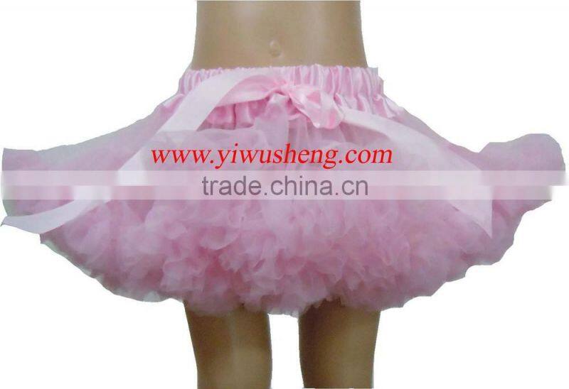 wholesale girls zebra pettiskirt with hot pink chiffon and bowknot,girls fashion tutu skirt