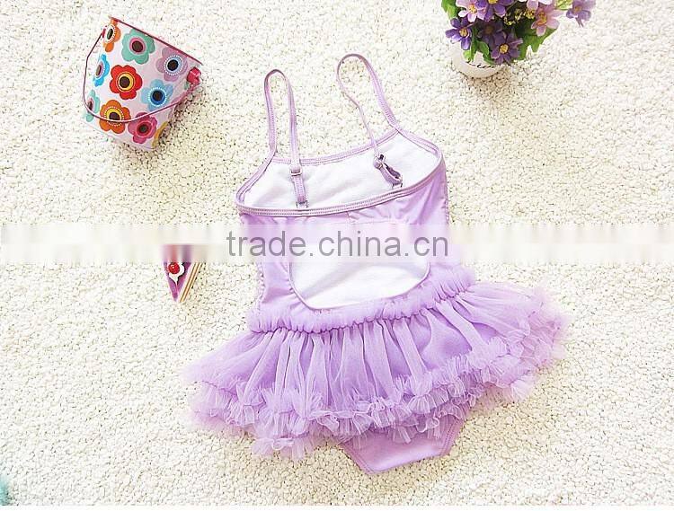 Hot selling swimwear Lace little girl bikini baby girl swimsuits /girls shiny swimsuit