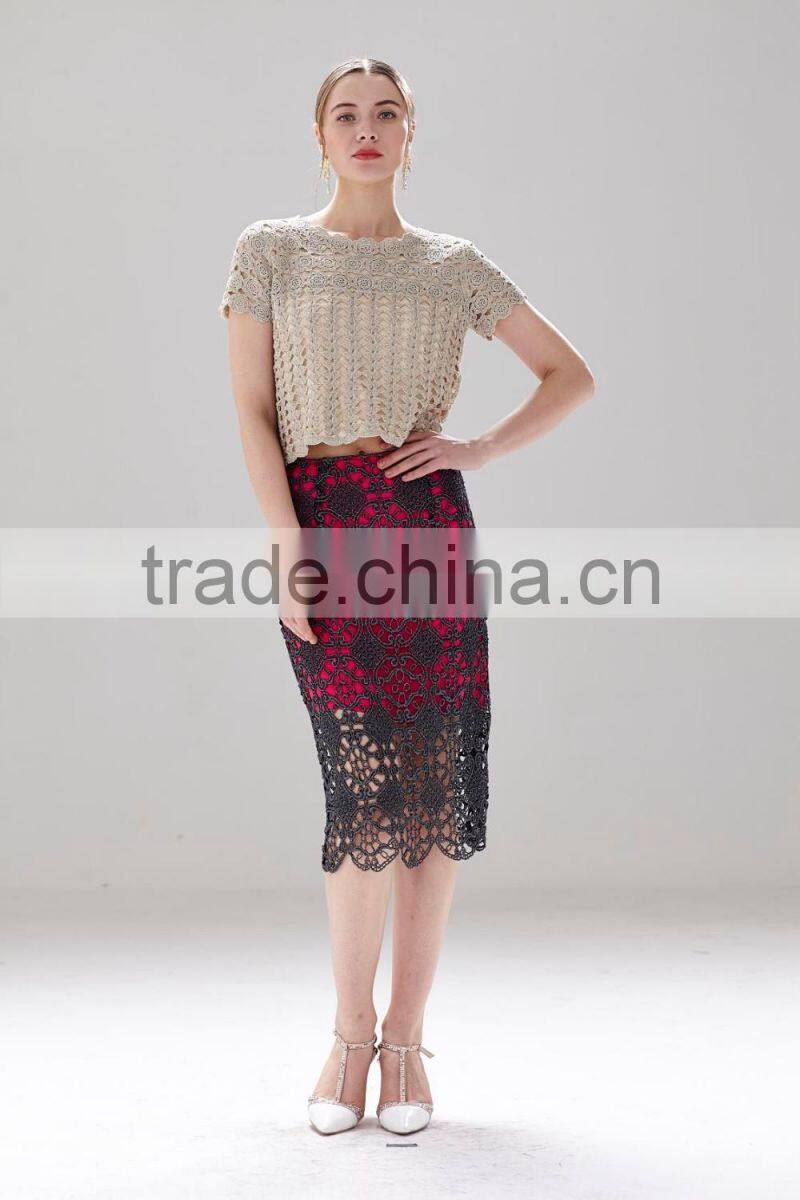 ladies short skirt with crochet pattern designs