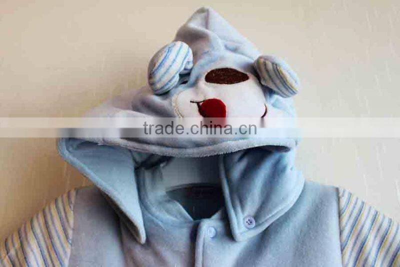 Newest Winter Baby Romper 100% Cotton Boys Long Sleeve Hooded Bodysuit