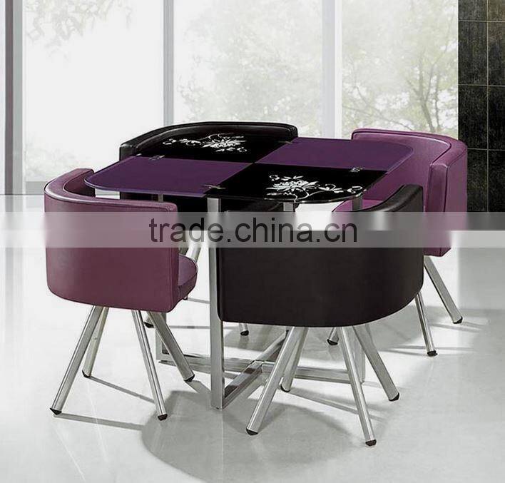 Simple style dining table set / luxury sectional dining table and chair