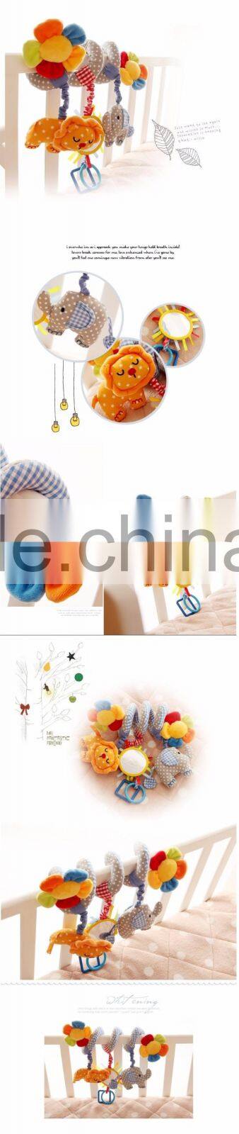 Multifunctional Hanging Animal Ornament/Baby Spiral Toy/plush bed winding toy