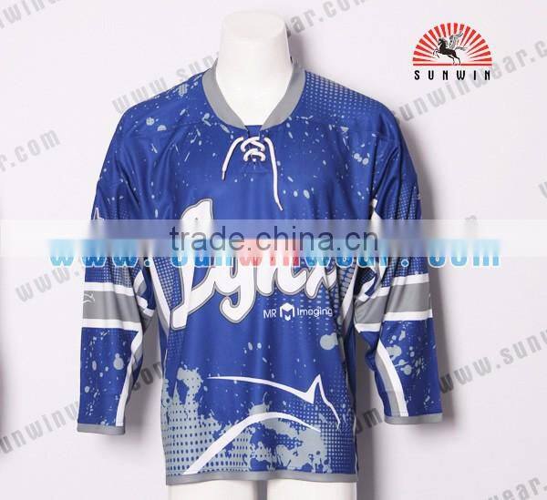 3D sublimation nice full dye ice hockey jersey