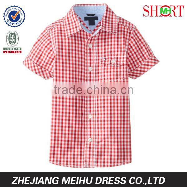 2016 Little Boys' Short Sleeve Bart Gingham Shirt