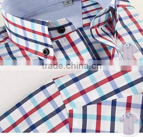 New style t shirt design for men fashion plaid t-shirts for men