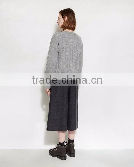 New Design Woolen Knitted Women Sweater Cardigan