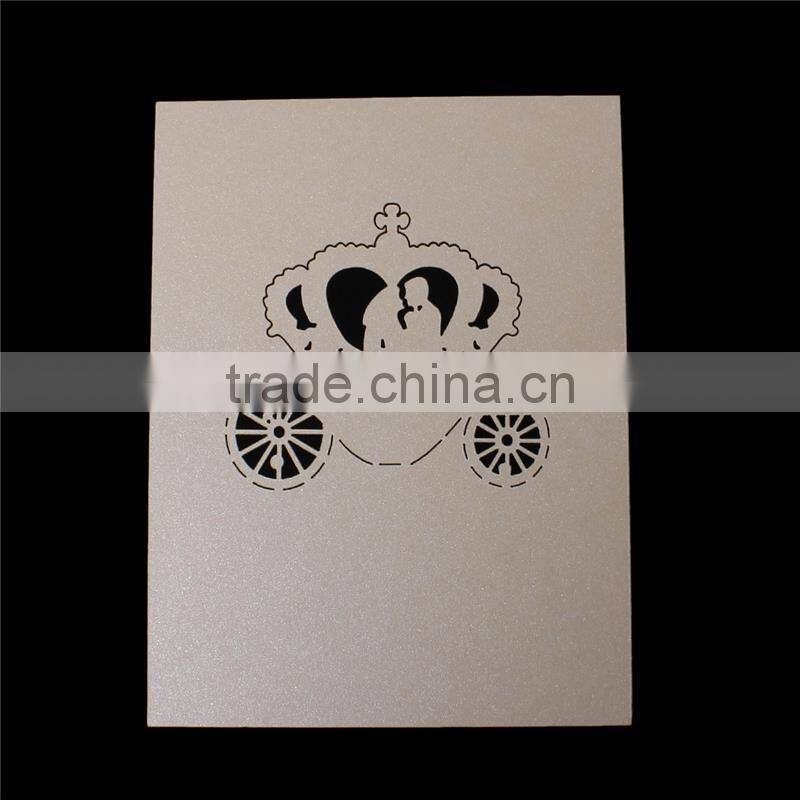 Paper Wedding Party Name Place Card Crown Pink Orange