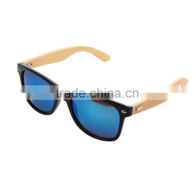 Wholesale Blue Natural PC & Bamboo Fashionable Sunglasses women