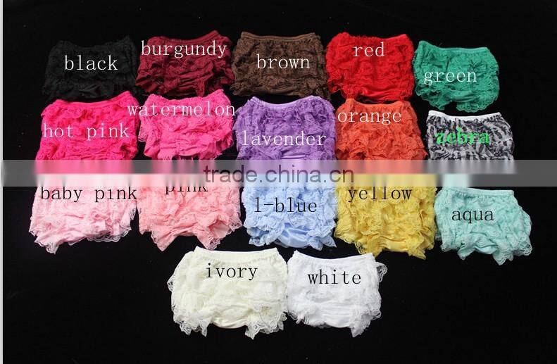21 colors cute baby lace bloomer