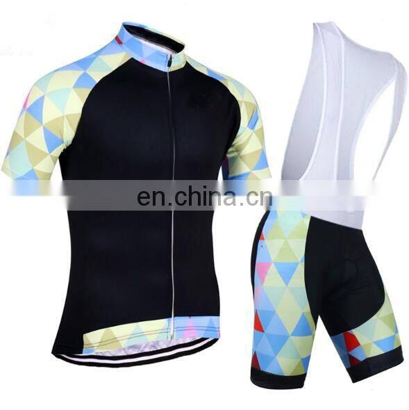 New sportswear Sublimation Printed Cycling Jersey dry fit boy team bib shorts customized design