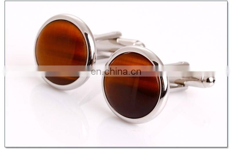 TIGERS EYE CUFFLINK SET FORMAL SET IN SILVER