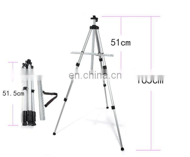 Silver or Black Aluminum alloy Finish Tripod Easel